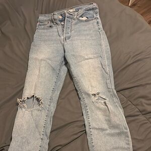 Light Blue Distressed Women's Jeans